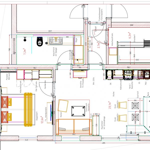 Plan unserer Ferienwohnung